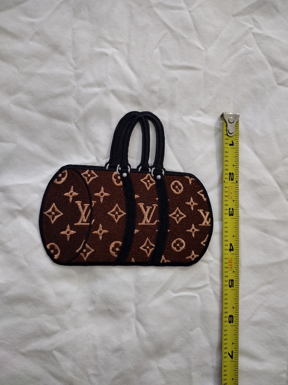 Luxury Brown Monogram Duffel Iron On Patch Brand New